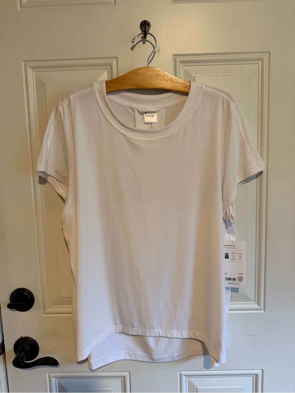 Athleta White Short-Sleeve Crew Tee